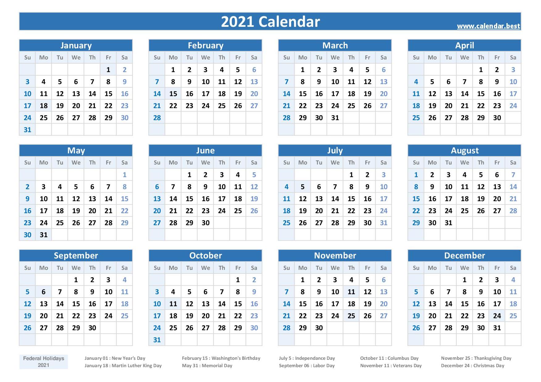 2021, 2022, 2023 Federal Holidays list and calendars