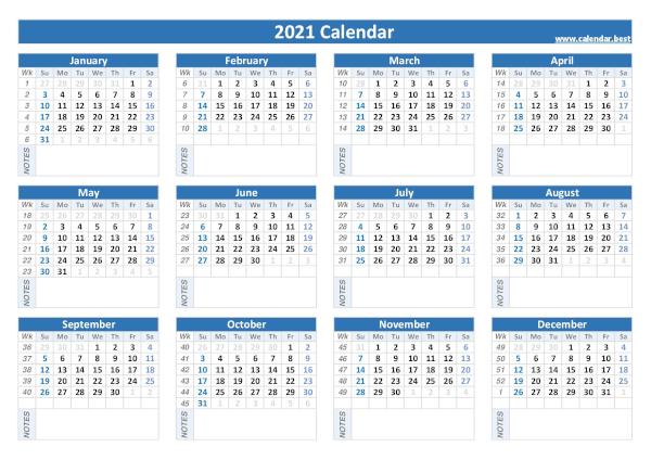 2021 calendar with week numbers -Calendar.best 2021 calendar with week numbers -Calendar.best