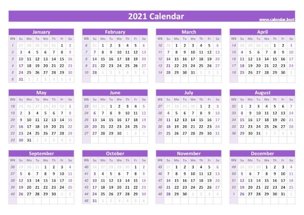 2021 calendar with holidays