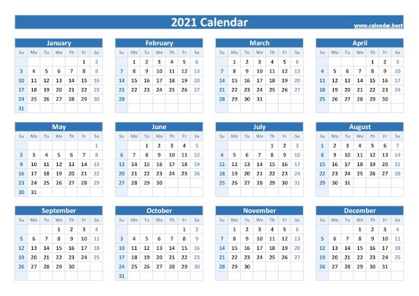 2021 calendar.