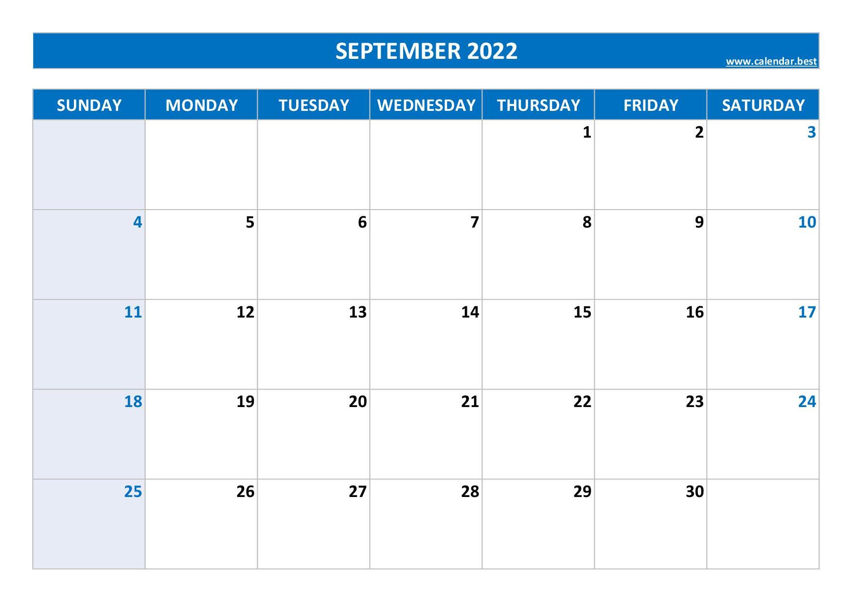 september 2022 calendar calendar best