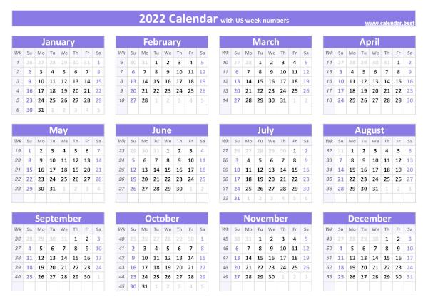 2022 calendar with holidays