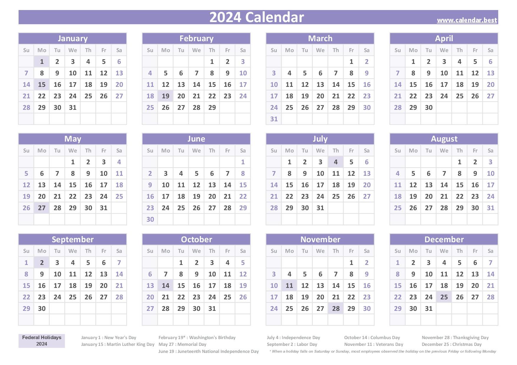 2024 Monthly Planner with Malaysia Holidays - Free Printable Templates