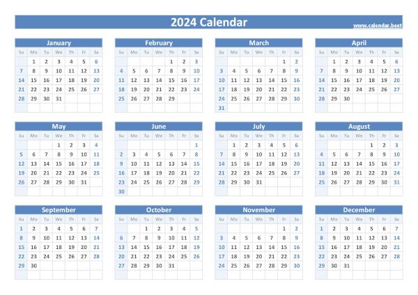 2024 calendar.