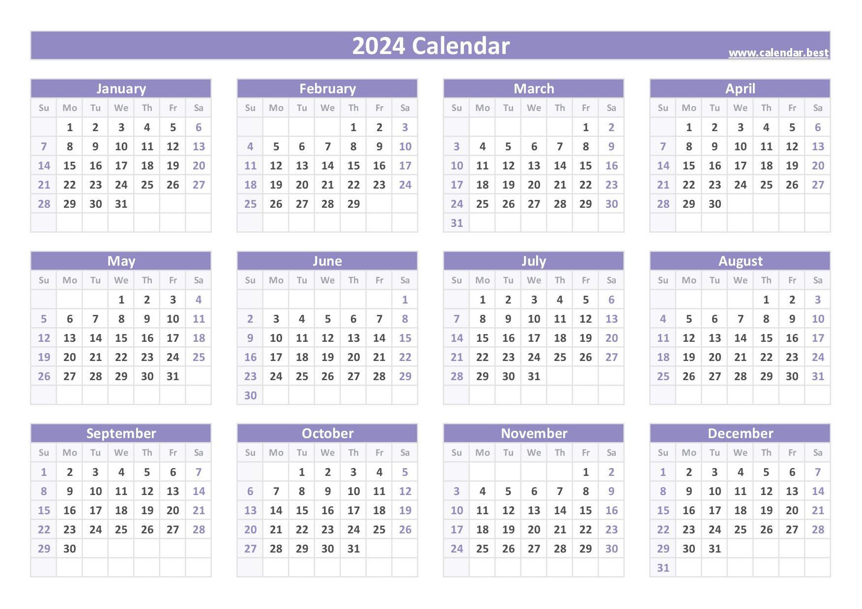 2024 Yearly Calendar Landscape Printable Pictures Download Free 2024 Yearly Calendar Landscape Printable Pictures Download Free