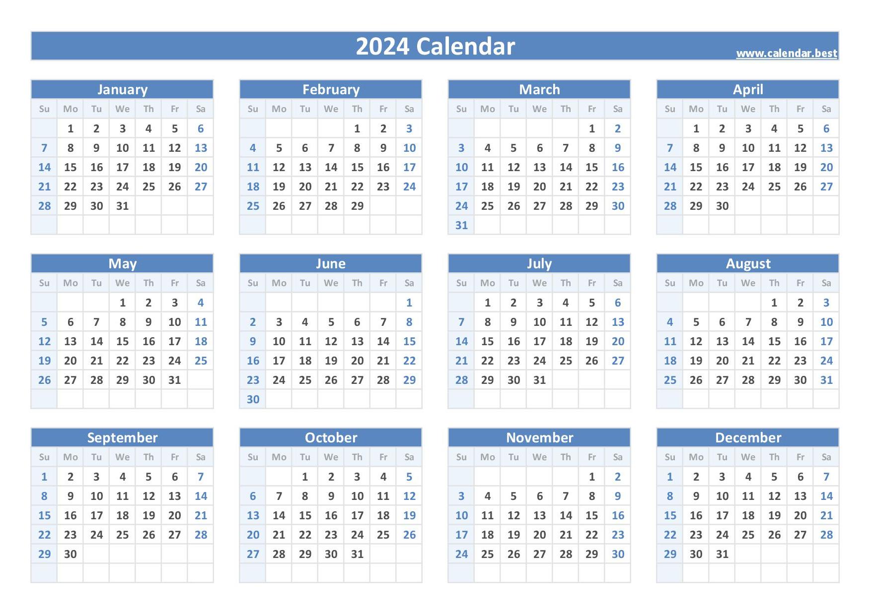 2024 Calendar Printable Uk Pdf Reta Vannie