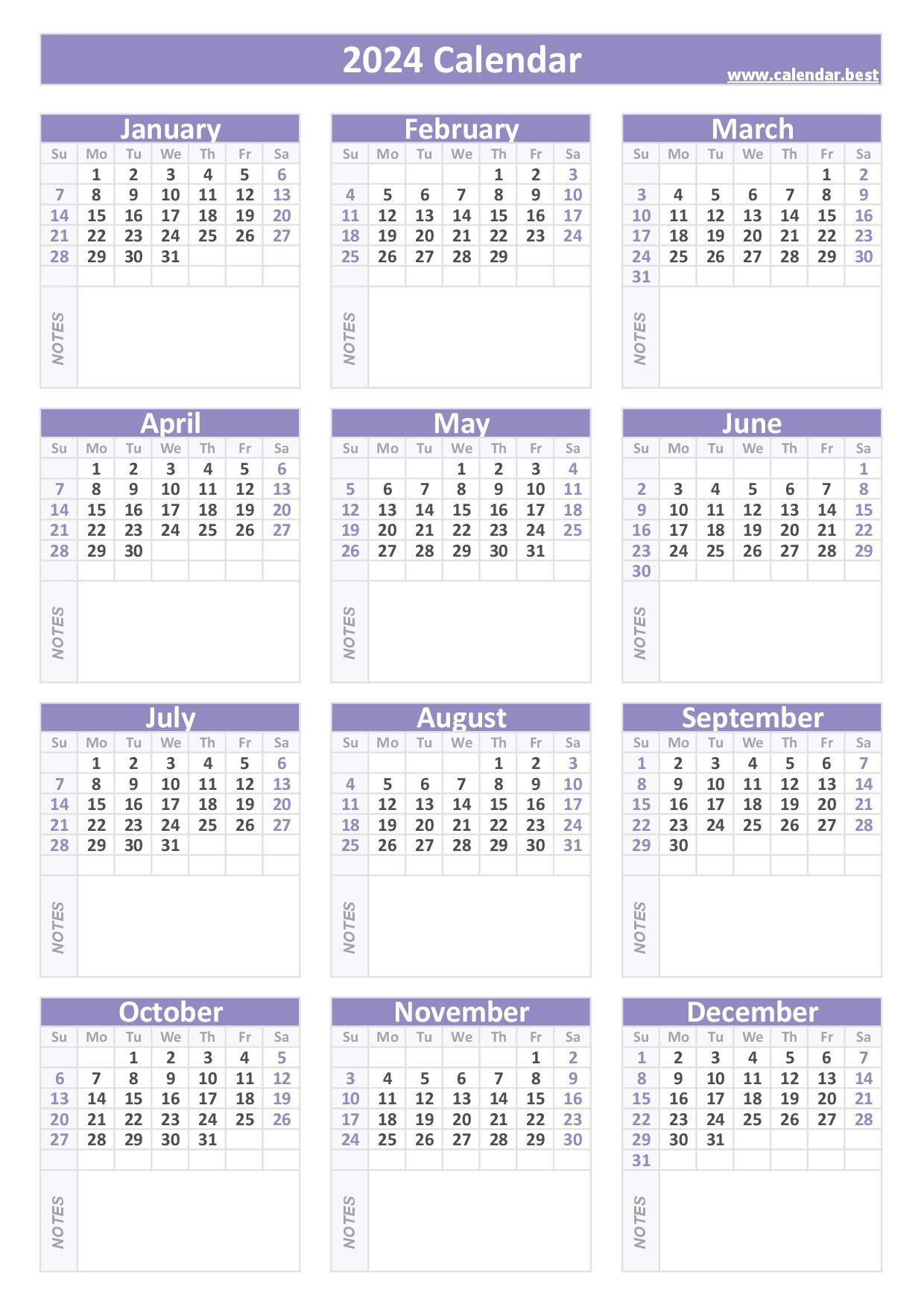 2024 calendar with week numbers