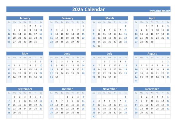 2025 Calendar With Week Numbers