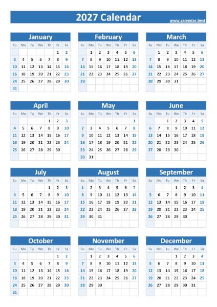 2027 calendar